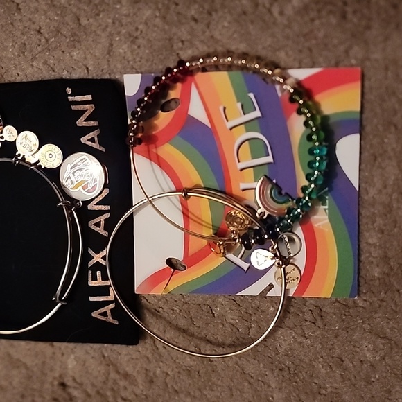 Alex and Ani Pride set of 4 bracelets